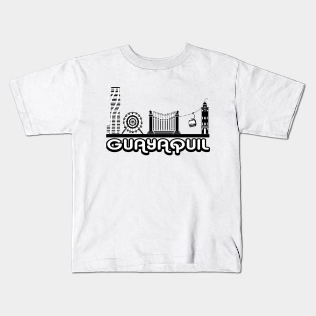 Guayaquil Kids T-Shirt by leeloolook